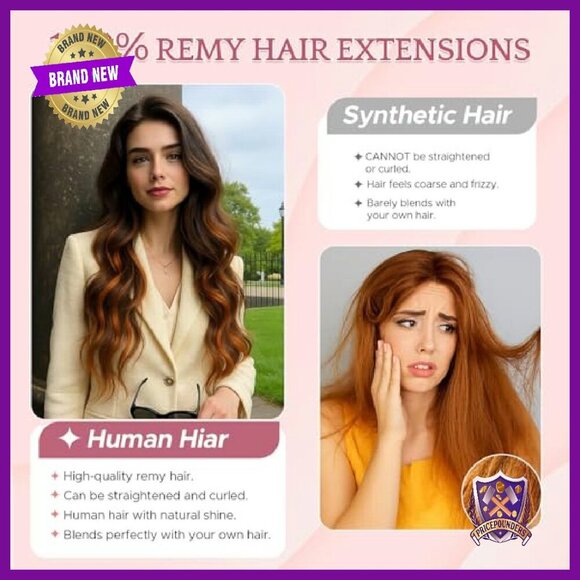 10 Inch Clip-In Human Hair Extensions, 6pcs 31g Straight, Add Volume Length main image 3